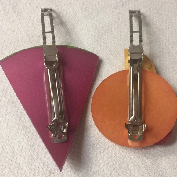 “NWOT” Large Hair Barrettes/Clips Set🍉🍋🍊🍒 - Picture 6 of 7